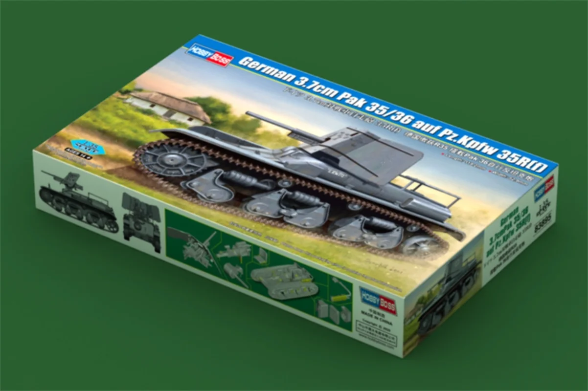 

HobbyBoss 1/35 Scale German 37mm Pak 35/36 auf Pz.Kpfw 35R(f) Military Plastic Assembly Model #83895