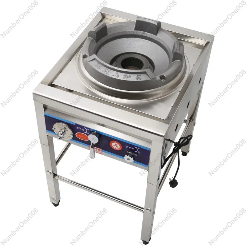 

Stainless Steel Fierce Fire Stove Commercial Wok Gas Burner High Pressure Single-cooker Cooktop Liquefied Gas Stove for Kitchen