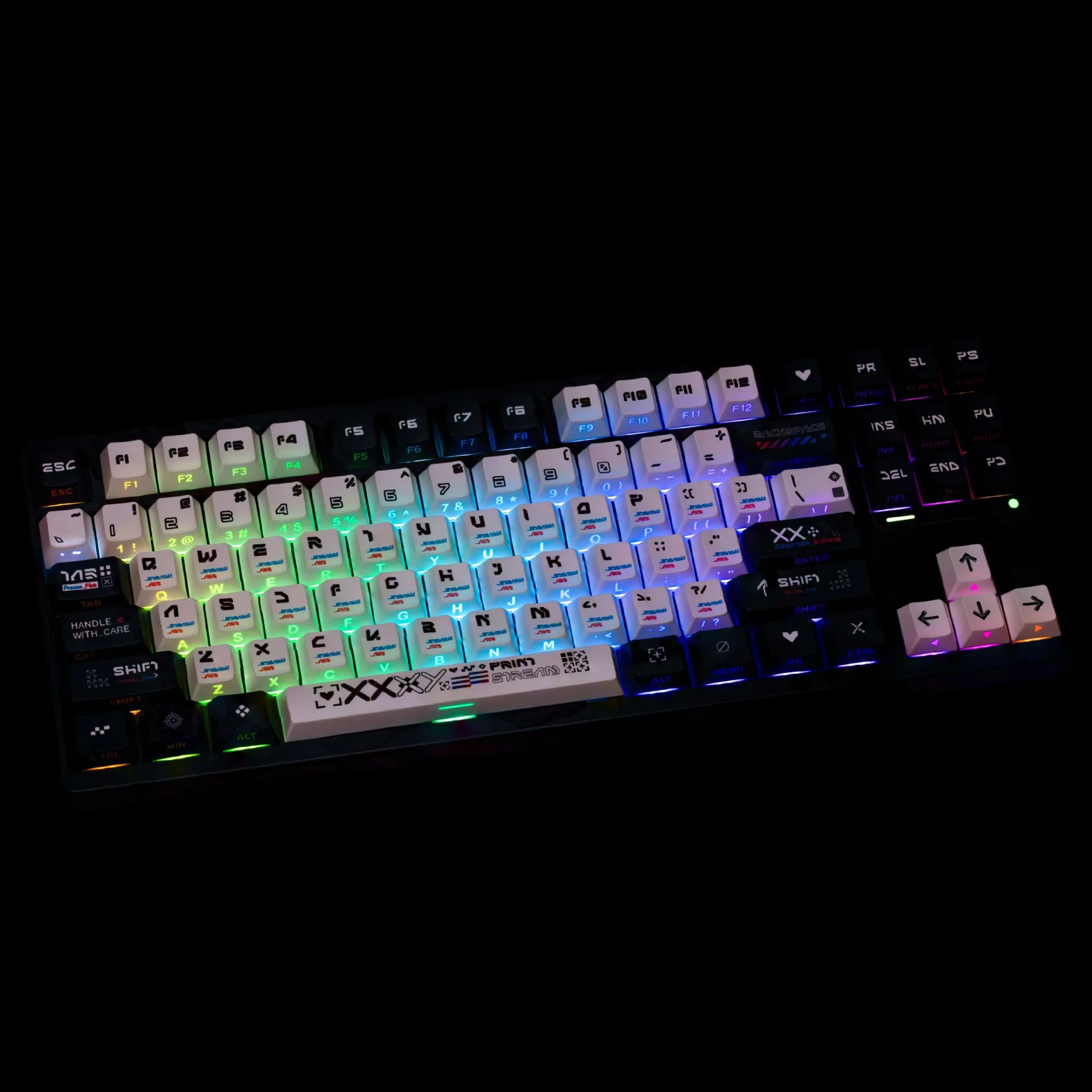 Print Stream Mechanical Keyboard Keycaps Korean Spanish French German Arabic Russian Cherry Profile PBT Side Printed Keycap DIY