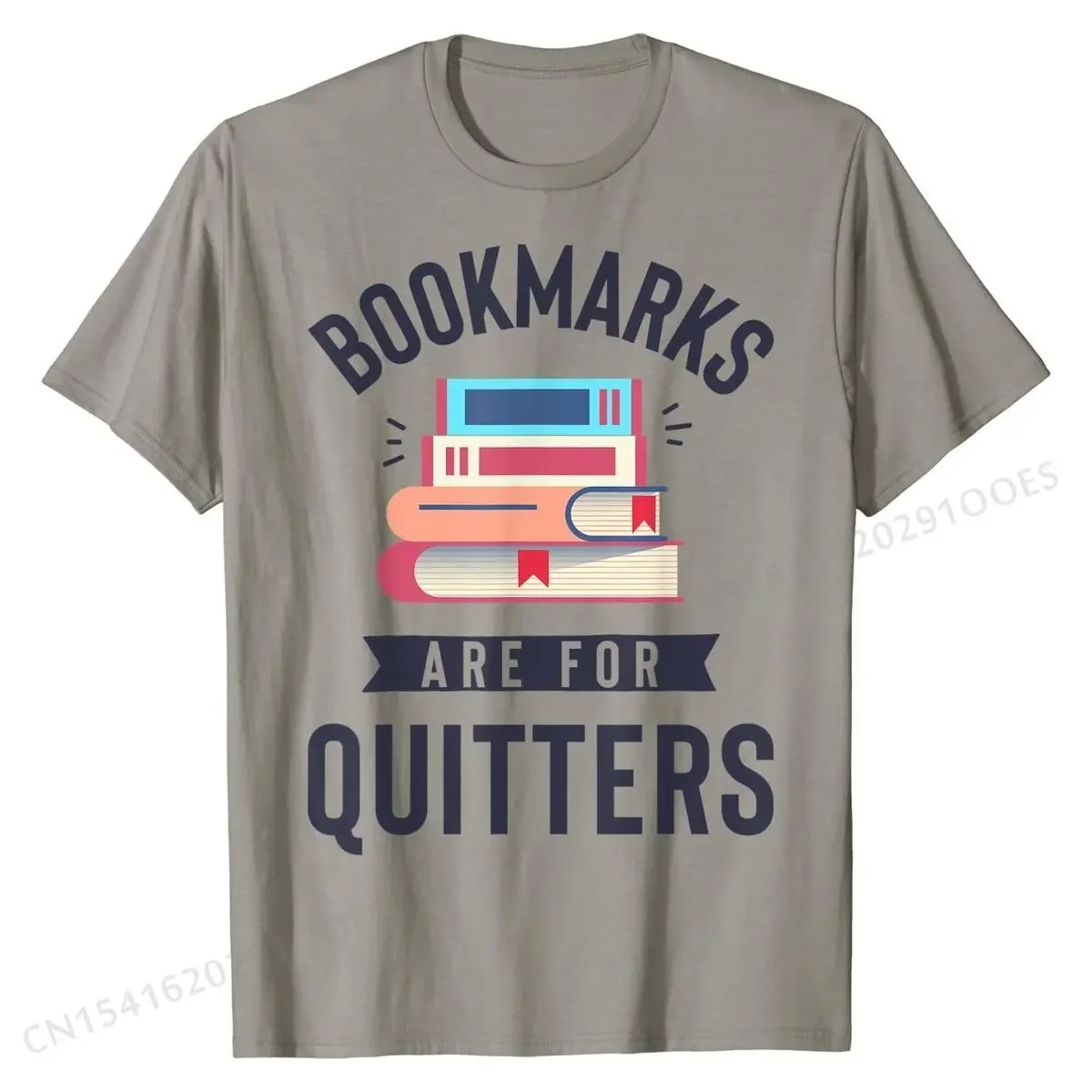 Bookmarks are for Quitters T shirt Book Lover Funny Reading T-Shirt Cotton Tops & Tees Design Newest Casual Tshirts