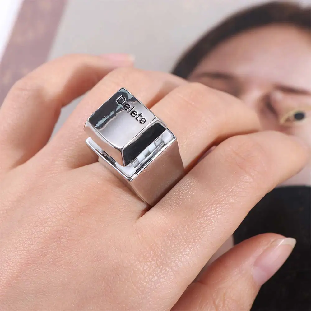 Mechanical Keyboard Delete Keyboard Ring Bright Fog Adjustable Opening Delete Ring Square Funny Keyboard Ring Unique Vent