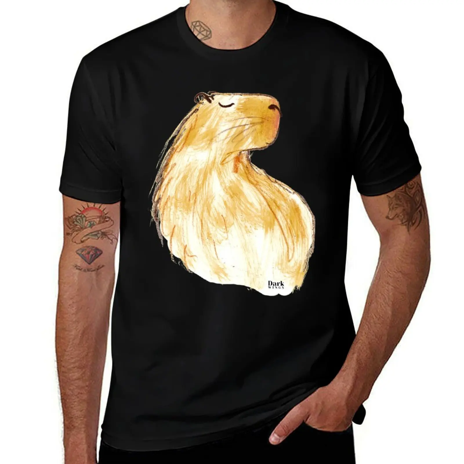 

Pumpkin the Capybara T-Shirt oversizeds animal prinfor boys Funny t-shirts blanks mens funny t shirts