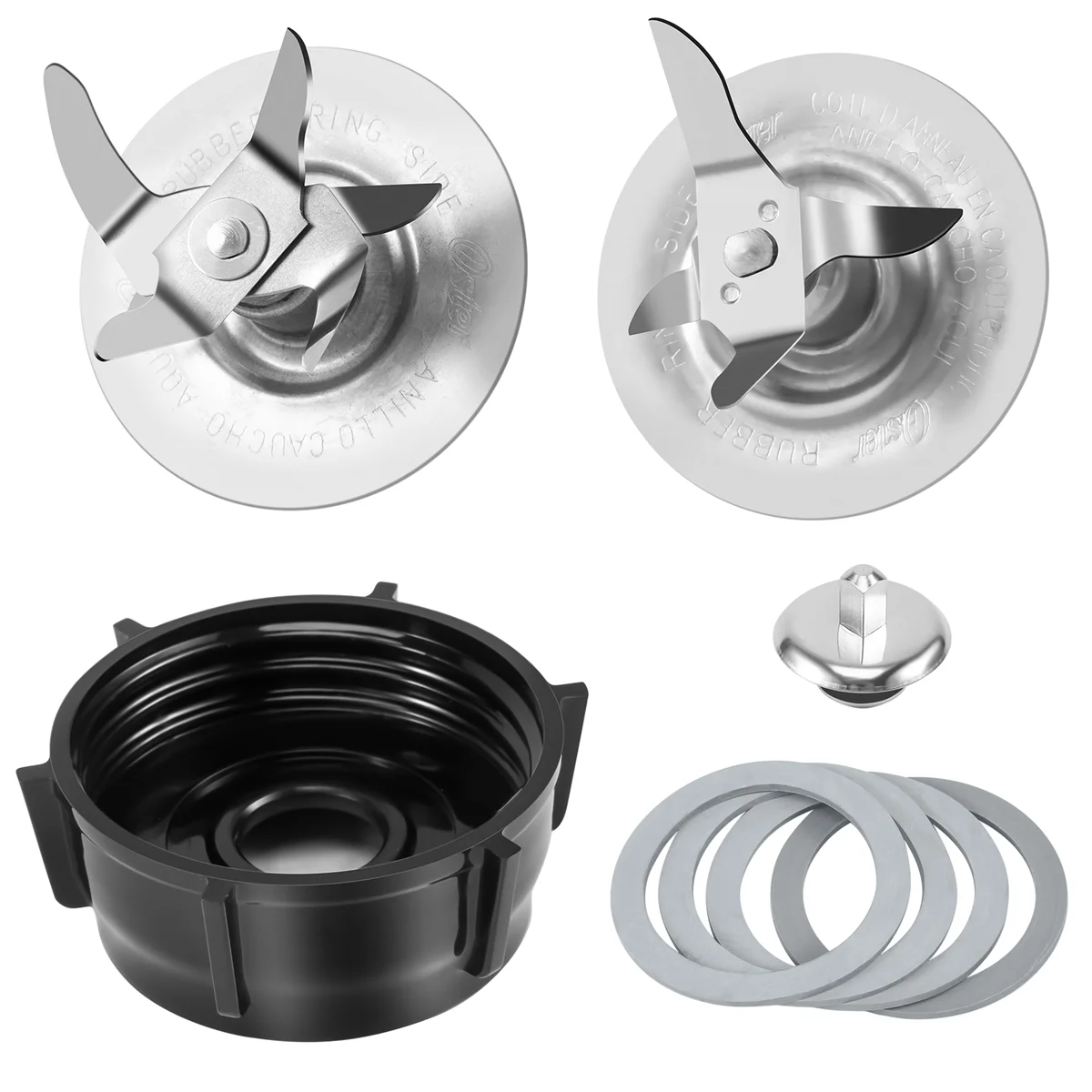 

Replacement Parts for Oster & Osterizer Blender Ice Blades 4980 4961 Gasket Coupling Stud Slinger