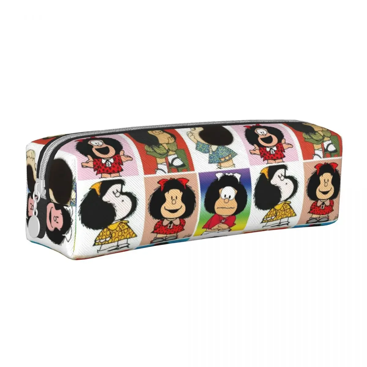 Cute Kawaii Mafalda Pencil Case Cartoon Anime Pencilcases Pen Kids Big Capacity Pencil Bags Students School Zipper Stationery