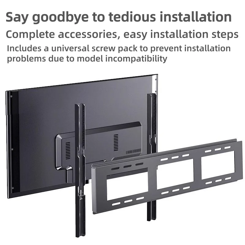 32-65인치 TV 벽걸이 브래킷 범용 TV 마운트 모니터 홀더 LCD LED 모니터용 고정형 벽걸이 브래킷 TV 지지력 강화