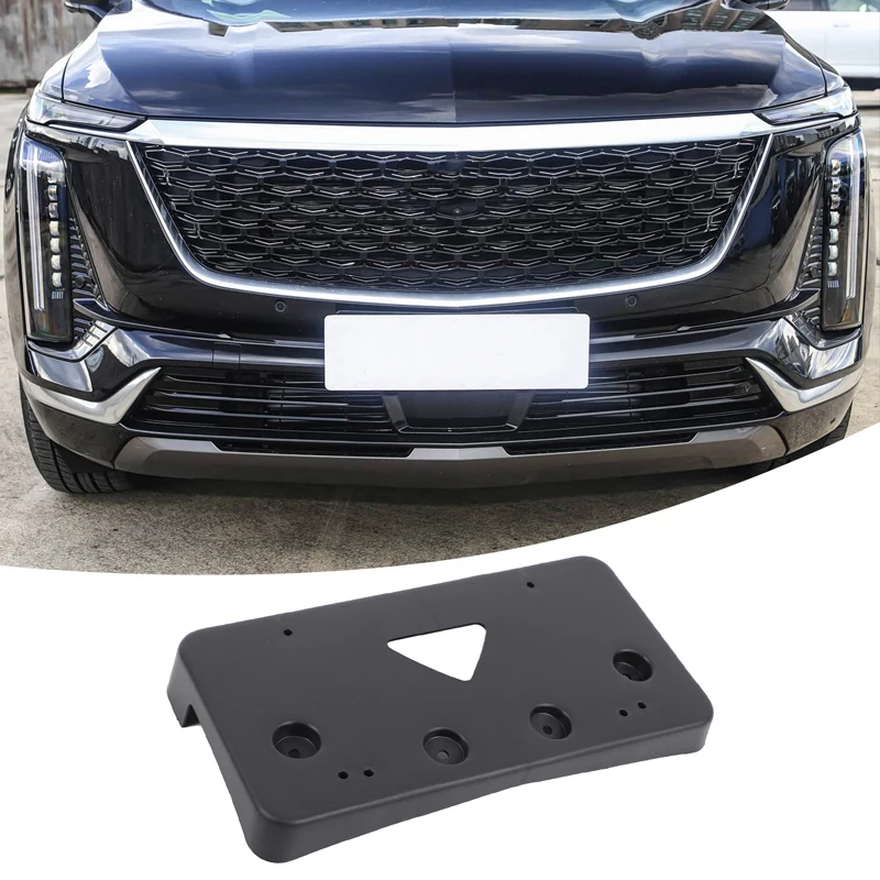 

For Cadillac XT5 17-25 ABS Black Car Front License Plate Bracket Decoration Car Accessories OE：GM1068186 191275403891 23452902