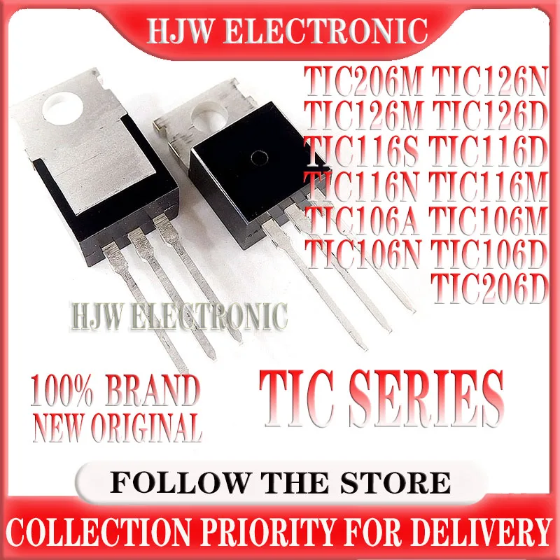 10PCS/LOT TIC206D TIC106D TIC106N TIC106M TIC106A TIC116M TIC116N TIC116D TIC116S TIC126D TIC126M TIC126N TIC206M a-220 en Stock