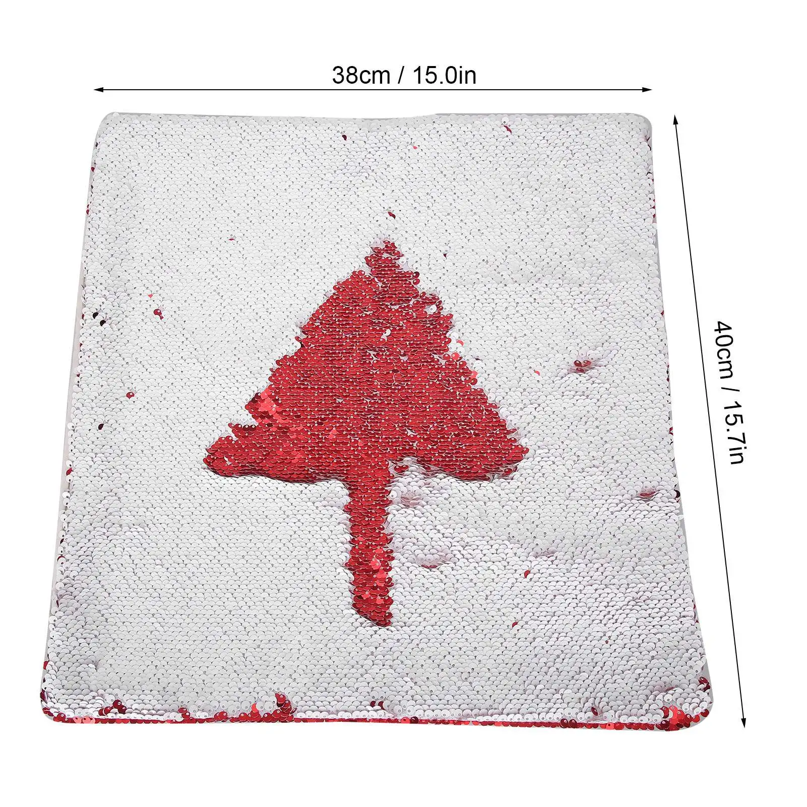Pillow Case Sequins Suede Fabric Cushion Covers with Zipper for Home Sofa Bed Decoration