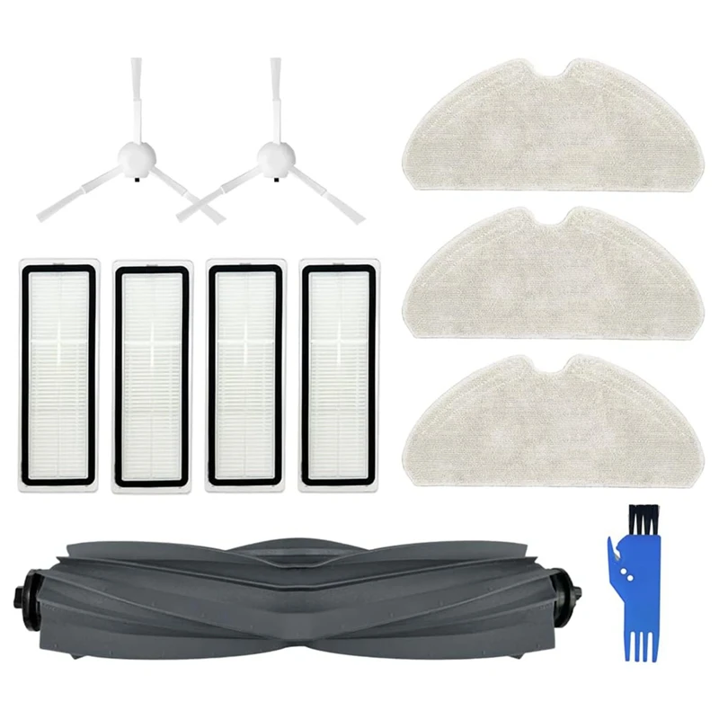 อุปกรณ์เสริมที่ใช้ได้กับเครื่องดูดฝุ่น dreame D10S และ D10S Pro แปรงลูกกลิ้งแปรงด้านข้างไม้ถูพื้นตัวกรอง