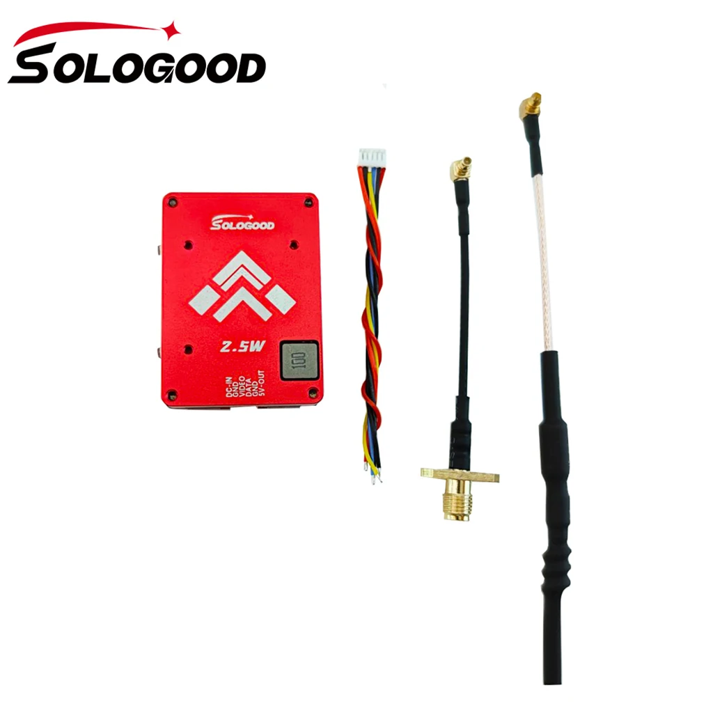 

SoloGood TX2500N 2.5W 5.8G VTX Video/Audio Simultaneous Transmission PAL and NTSC for RC FPV Long Range Racing Drone