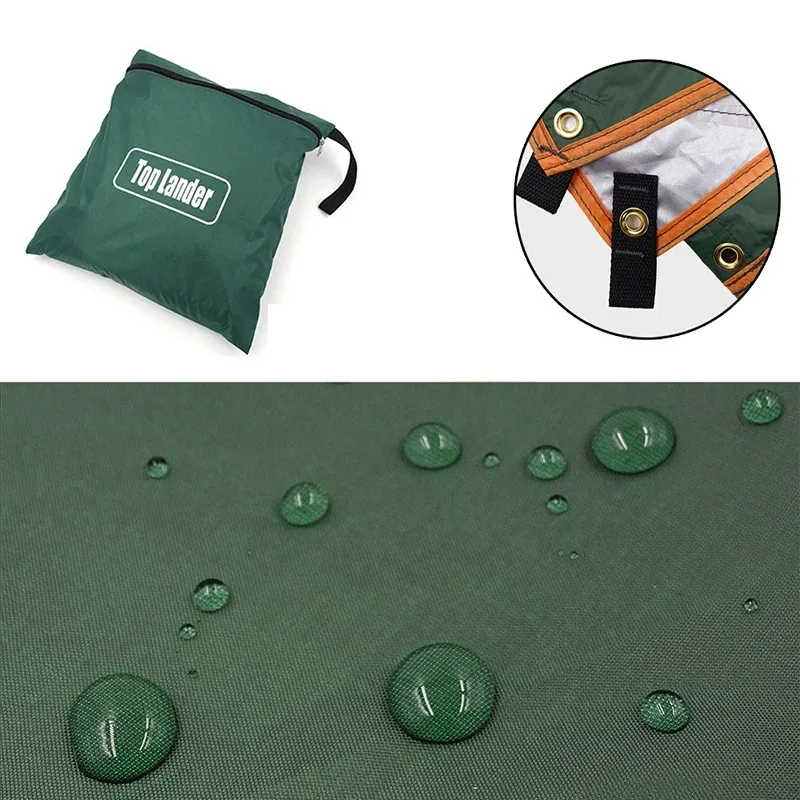 Imagem -02 - Outdoor Camping Light Impermeável Chuva Prova Praia Revestido com Dossel Pára-sol 3x3m 3x4m