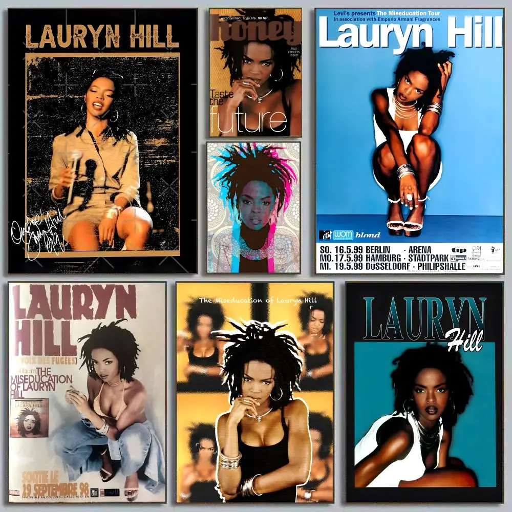 Lauryn Noelle Hill Ms. Neo-Soul R&B Legend Doo Wop Painting Calligraphy Poster Eco-Friendly Decor Frameless Canvas