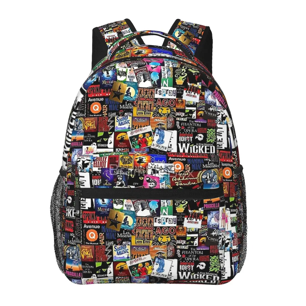 Collage II Musical Backpacks Boys Girls Bookbag Children School Bags Cartoon Travel Rucksack Shoulder Bag Large Capacity