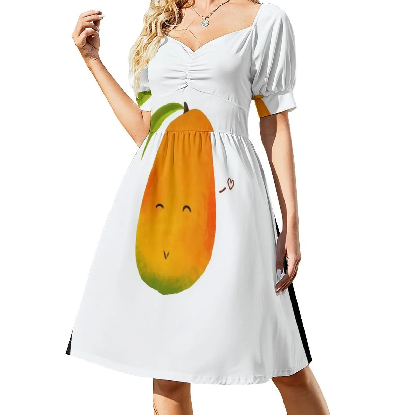 

Mango Of Love Short-Sleeved Dress Women's evening dress party dress women elegant luxury
