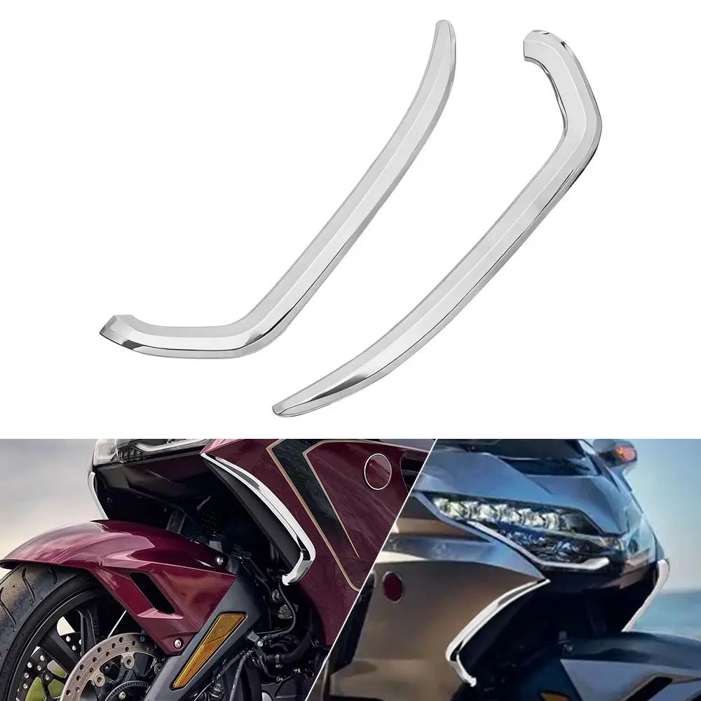 

2pcs Front Vertical Vent Trim Accent Accessories For Honda Gold Wing GL1800 Tour DCT Airbag 2018-2025 Motorcycle Decor Parts