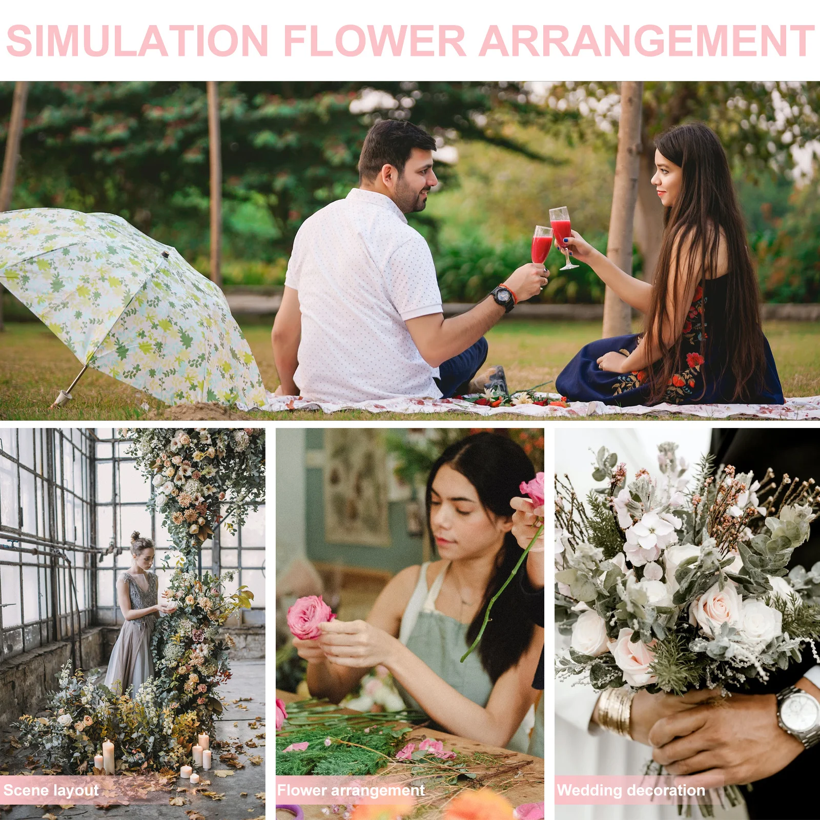 

20pcs Carnation Flower Heads for DIY Home Simulation Carnation Wedding Decor False Flowers Realistic Simulation