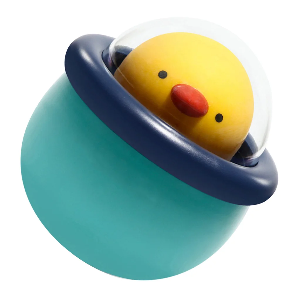 1개 음악 딸랑이 만화 병아리 아기 텀블러 교육용 밝은 색상 유아용 딸랑이 부드러운 모서리 진정 소리 유아용 장난감