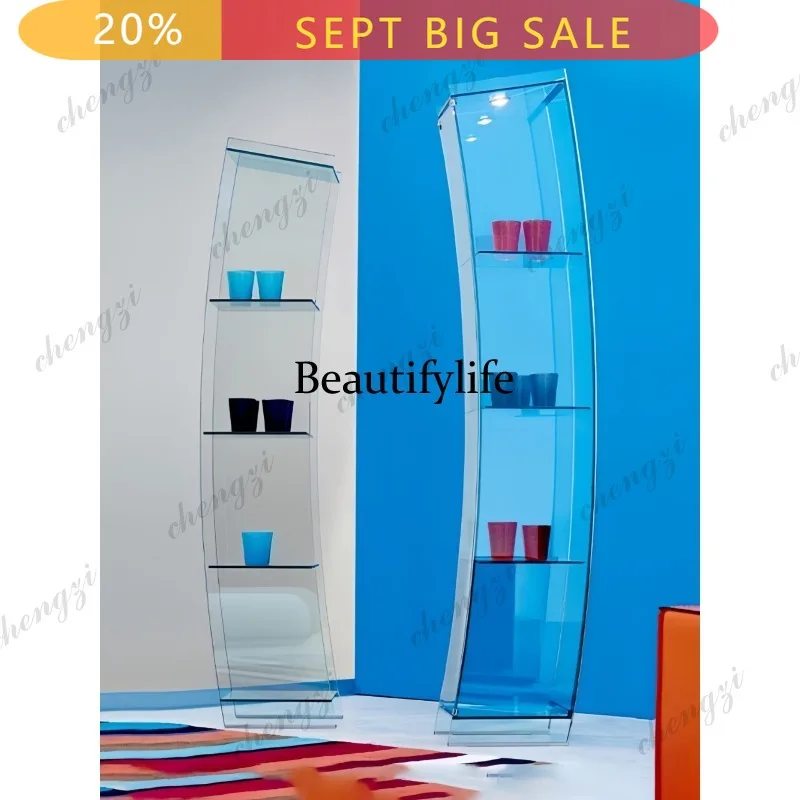 B178 Transparent glass display case Wine cabinet Premium corner cabinet Bookshelf