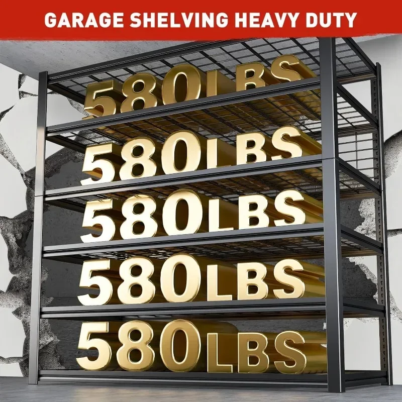 Garage Shelving for 6-Tier Garage Storage Shelves Heavy Duty Shelving Loads 3500LBS, Industrial Shelving