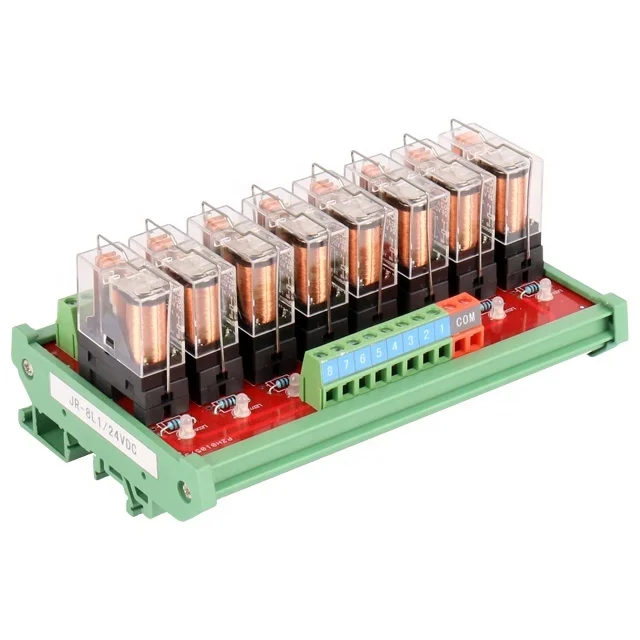 Ginri JR-8L1 G2R-1-E لوحة إخراج PLC 8 وحدات مرحل قنوات