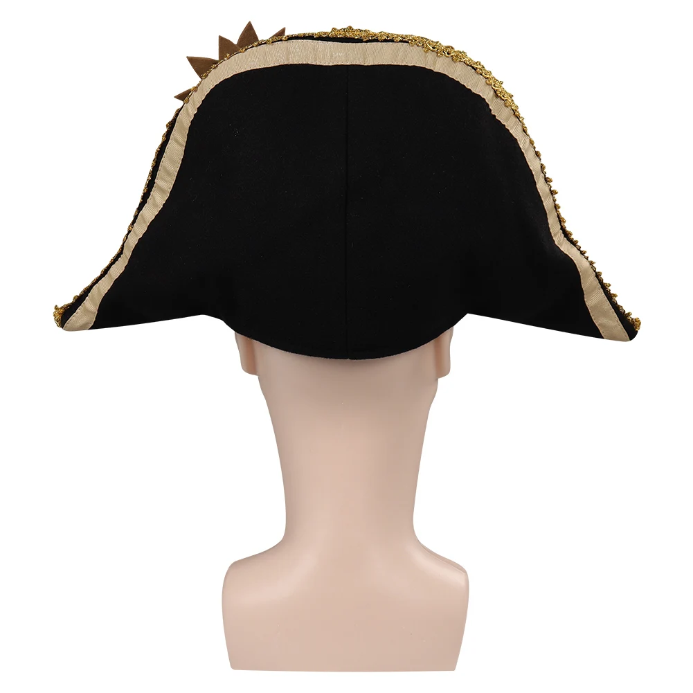 Captain Hook Cosplay Pirate Hat Cap 2023 Movie Peter Cosplay Disguise Pan Men Costume Accessories Props Halloween Carnival Gifts