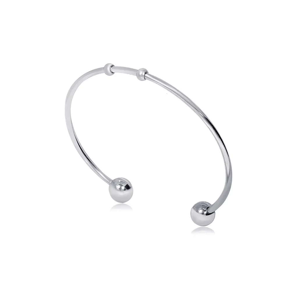 Expandable DIY Stainless Steel Wire Bangle Blank Fashion Adjustable Charm Bracelet Men Women for DIY Jewelry Making