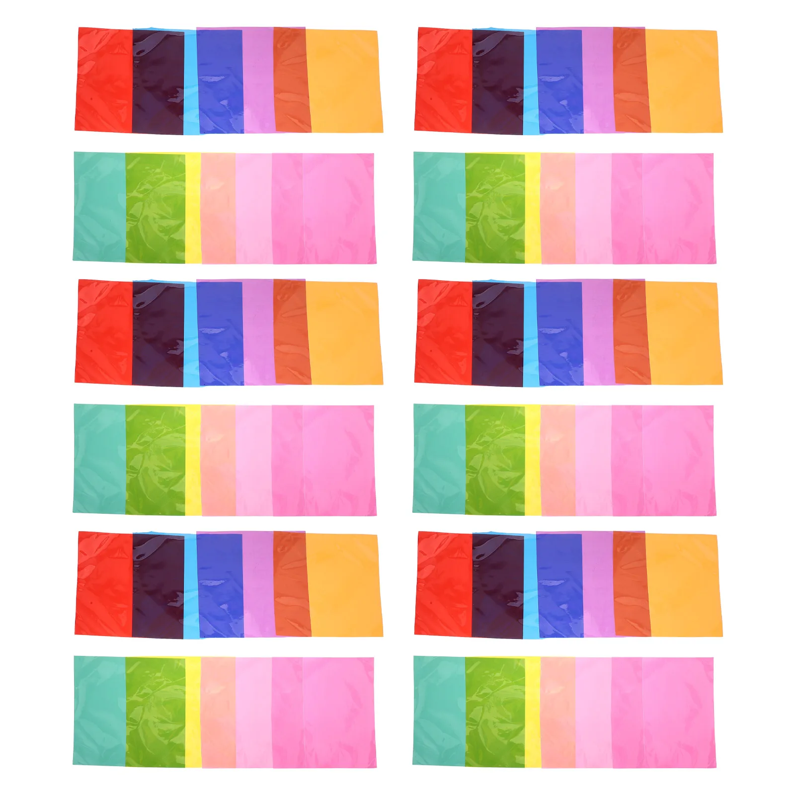 90枚入り 多色セロファンシート 透明クラフト紙 DIY包装装飾 教室のアートプロジェクト 光の遊び用