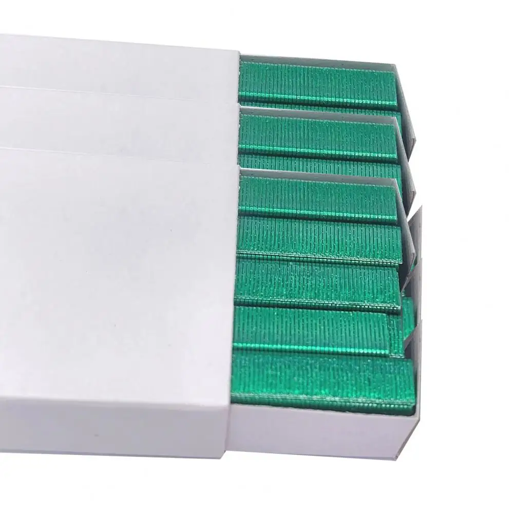 Staple Green Colored Staple 3000 Refill for Desk Stapler 1000 Per Pack School Bookbinding Staple for Bookbinding