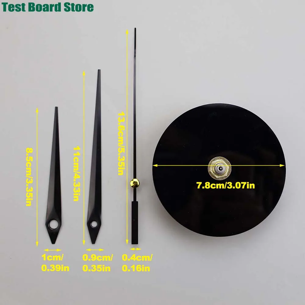 1Pce Silent Quartz Watch Movement Parts DIY Wall Clock Movement Mechanical Parts Repair Silent Movement Acrylic Dial Accessories