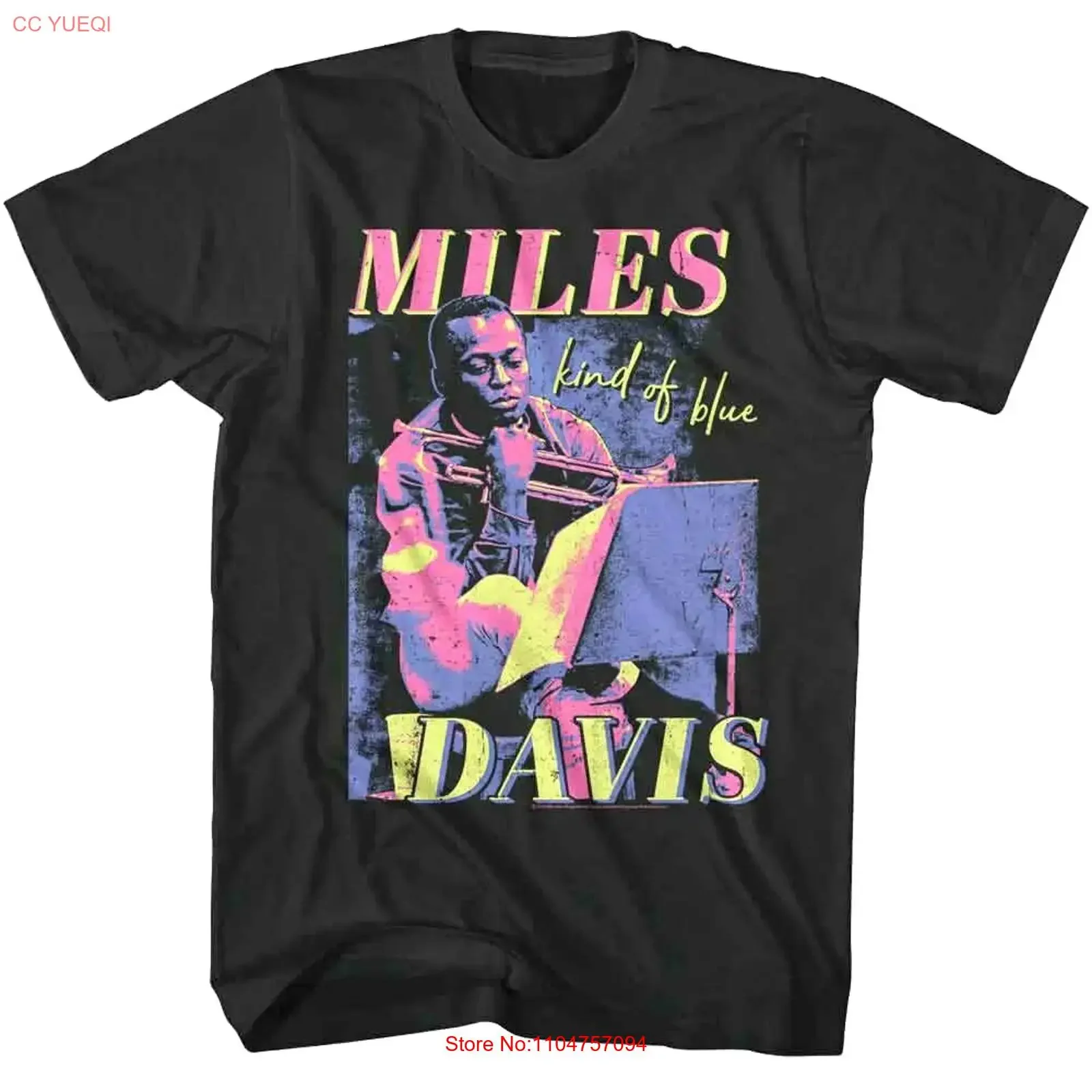 Miles Davis Kind of Blue Men's T Shirt vintage Washed Top For Everyday Wear designer clothes Versatile Slightly fashion homme