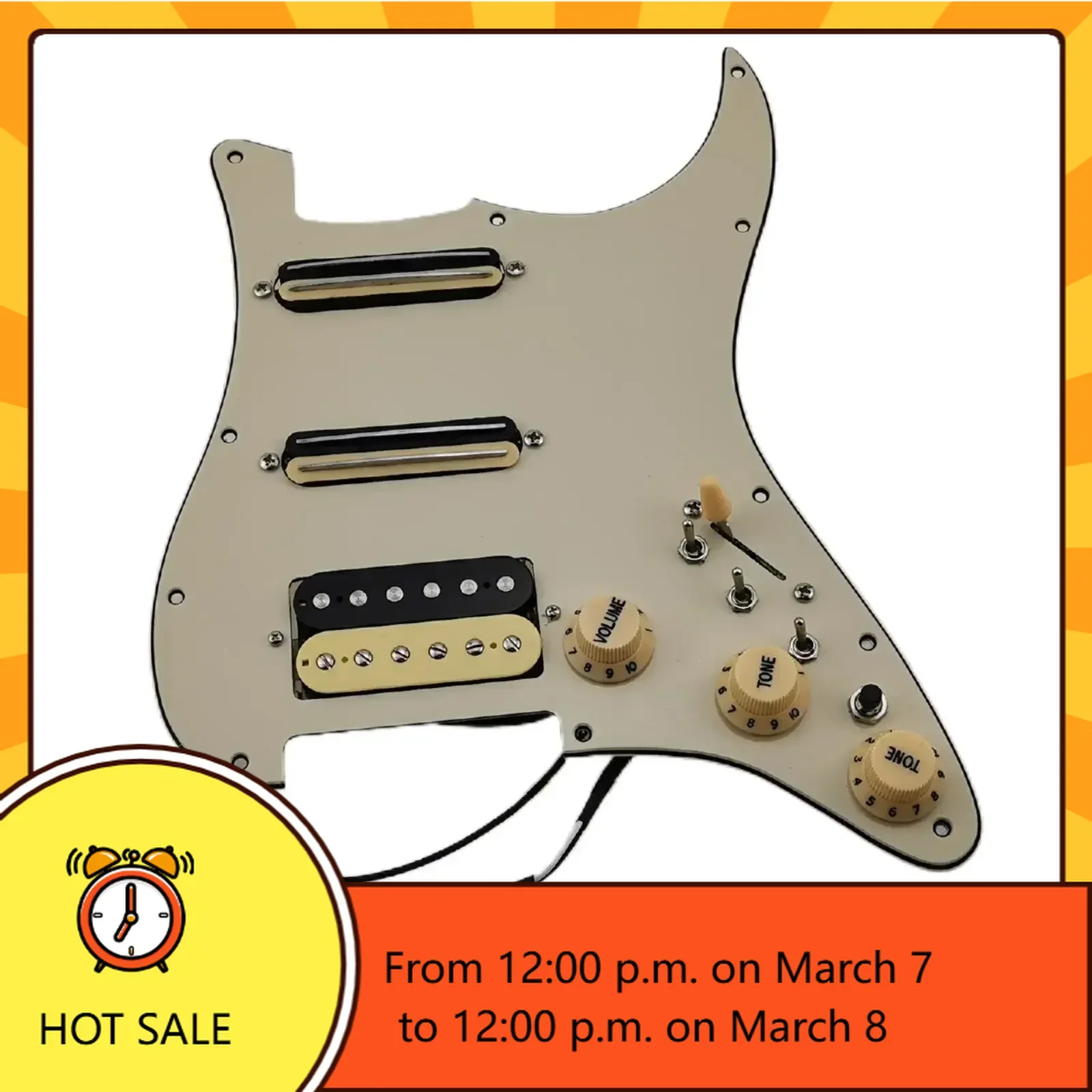 Hot Products-Guitar Guitar Pickup Prewired Pickguard Pickups Alnico V Humbucker Pickup Single Cut Features Wiring Harness Guitar