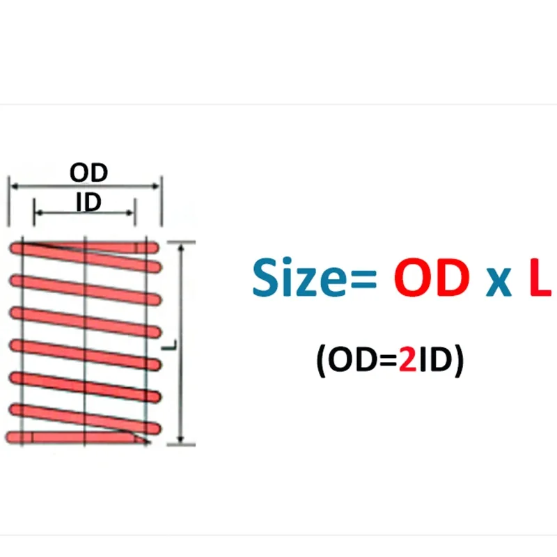 Die Springs Spiral Stamping Compression Mould Spring Red For Rear Trunk Tailgate Strut Support Lift Bar Tool Red Car Accessories
