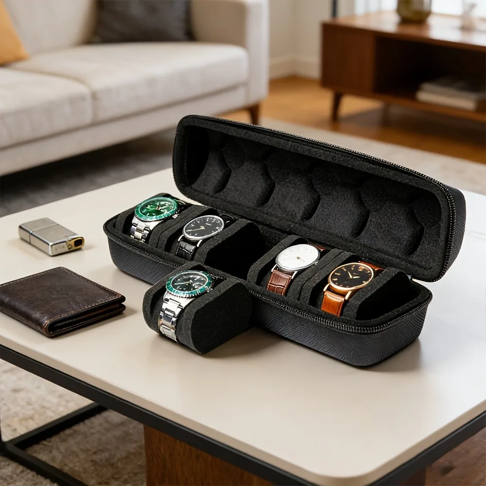 1pc Large Capacity Watch Storage Box for Watch Collectors Premium Velvet Lining Portable Watch Storage Case