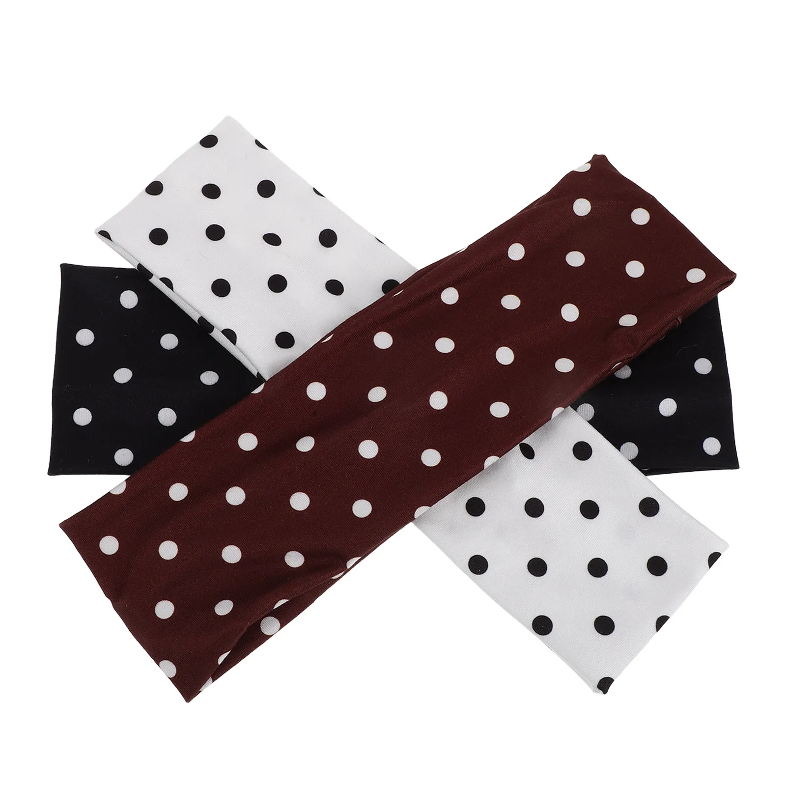 

3Pcs Retro Polka Dot Wide Hairbands Vintage Stretchy Elastic Headband for Women Daily Wear Makeup Sports Spa Facial Head Wraps