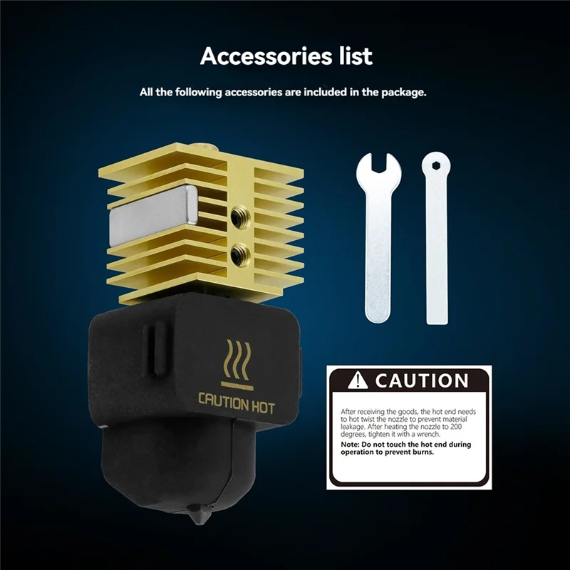 

HJ-для Bambu Lab A1/A1 Mini Hot End обновление быстрая замена насадки для деталей 3D-принтера 0,2 мм