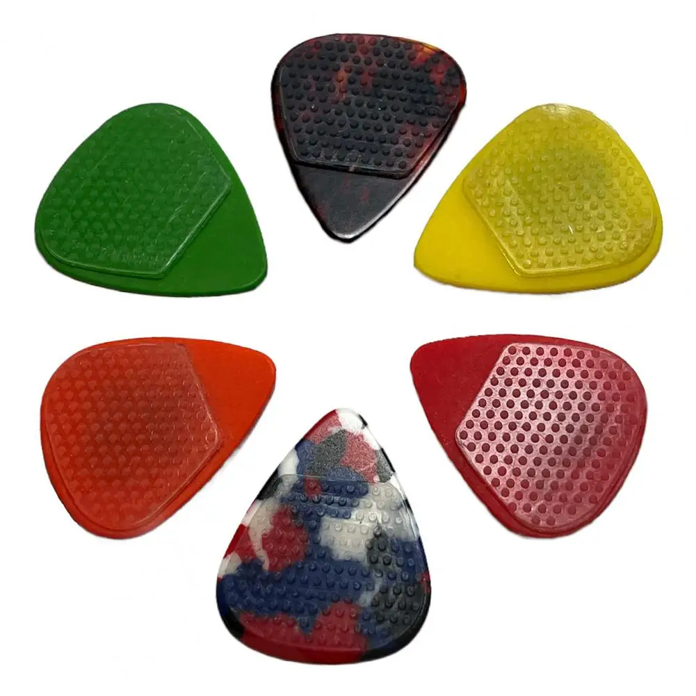 

16Pcs Guitar Picks Grips Anti-slip Transparent Silicone Grips for Guitar Picks Reusable Self-Adhesive Plectrums Grips for Bass A