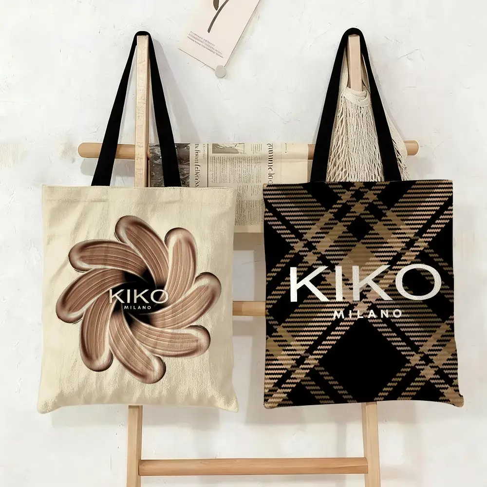 Fashion Luxury K-Kiko Storage Bags Large Eco Friendly Capacity Canvas Shopping Bag Shoulder Handbag Daily Use