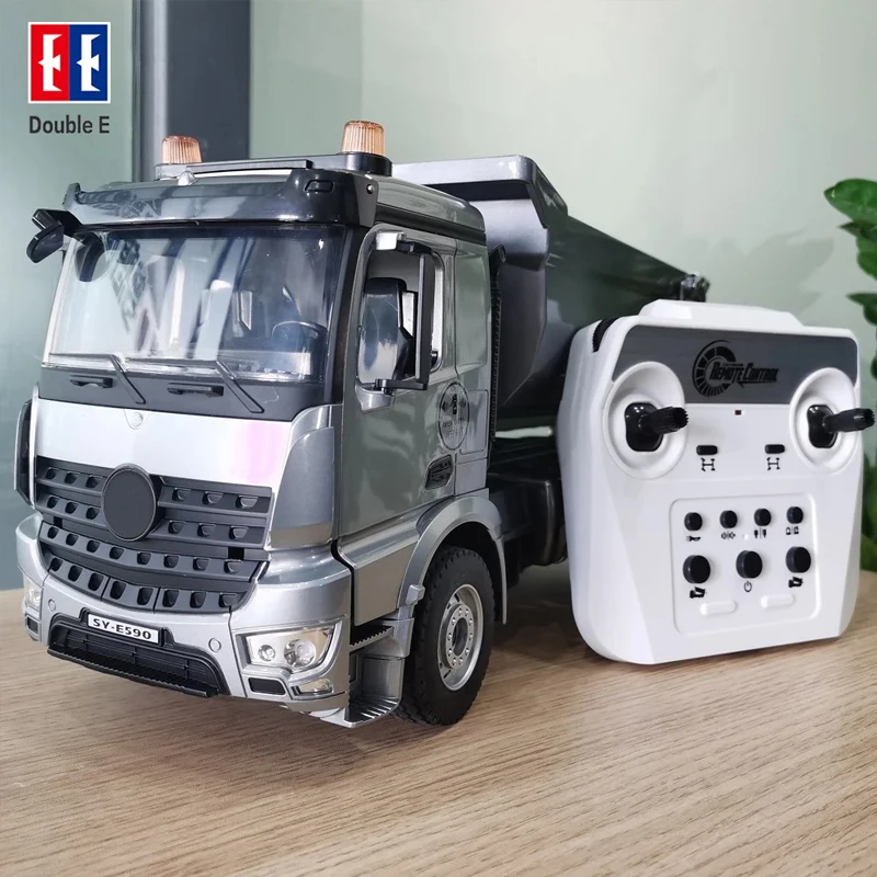 Double E 1/20 E590 E593 Alloy RC Truck Crawler 2.4G Remote Controlled Car Model Dump Trucks Tractor Cars Toy Boys Childrens Gift