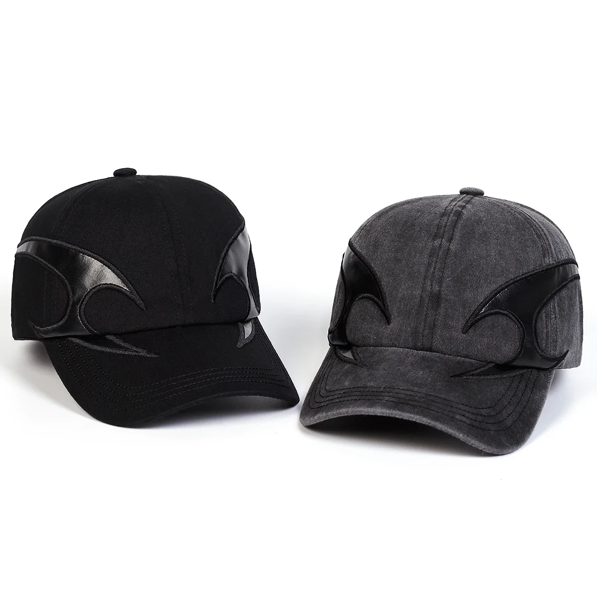 Unisex Boomerang Leder-Label Waschbare Baseballkappen Frühling und Herbst Outdoor Verstellbare Freizeithüte Sonnenschutzhut Sportkappe