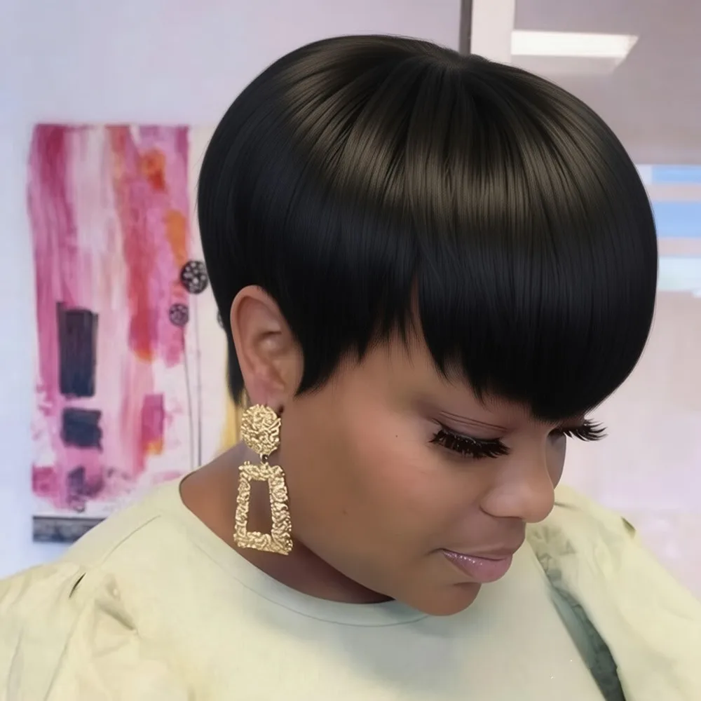 Pixie Cut Wig Blond…