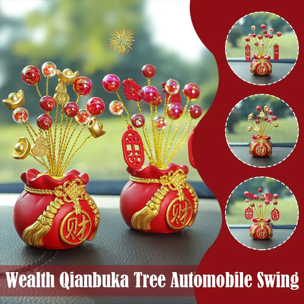 New wealth purse tree car ornaments with car aromatherapy home ornaments car and decoration odor removal interior Y8J2