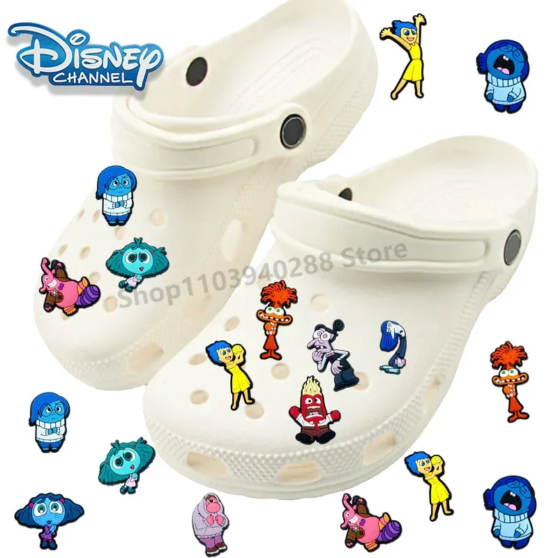 Disney Inside Out 2 Shoe Buckle Cartoon Anime Joy Sadness Anger Disgust Fear DIY PVC Shoe Accessories Decoration Gifts