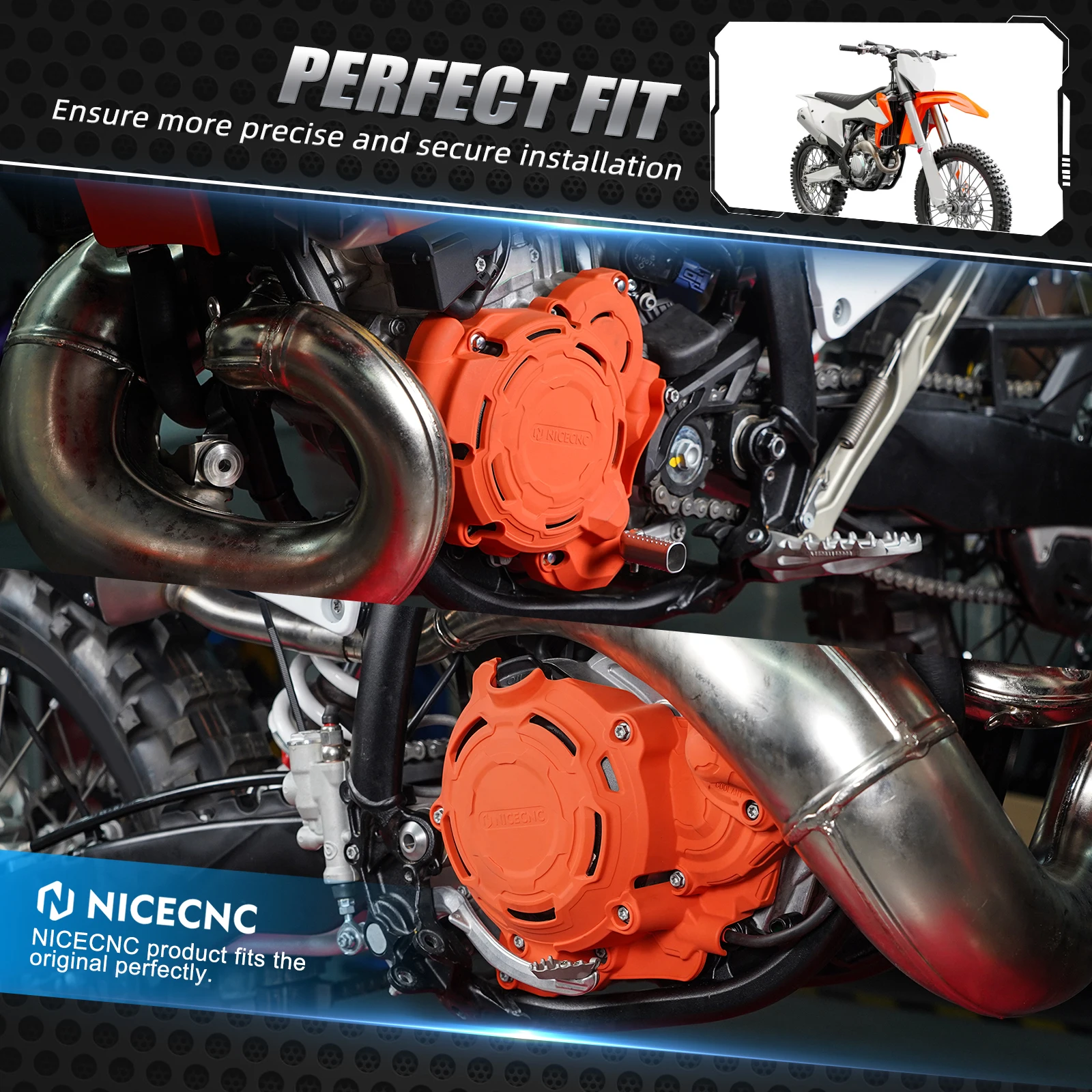 (EU-Lager) Für KTM EXC 300 2024-2026 Motor-Kupplungsdeckel Zündungsschutz für KTM EXC 250 Husqvarna TE300 GasGas EC300 – Detail 6