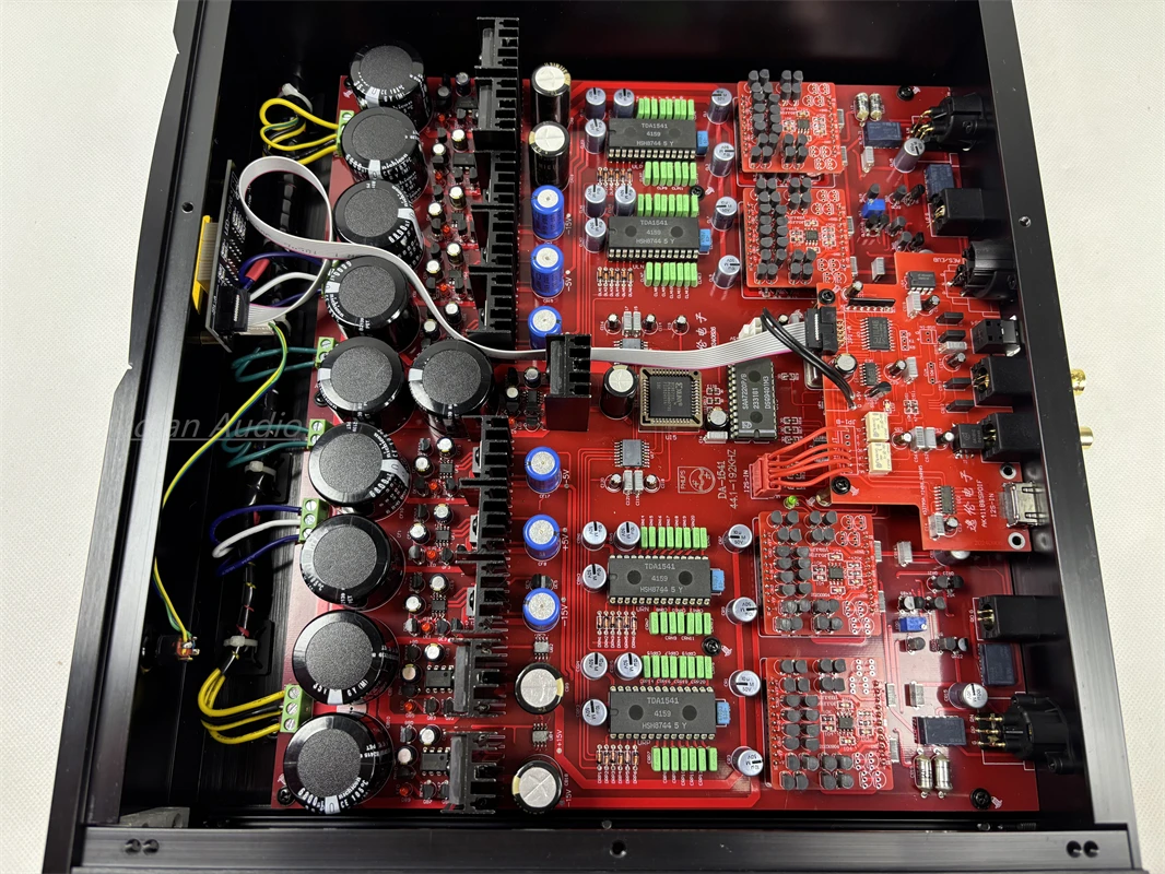 TDA1541 Parallel True Balance Audio Decoder, Fiber Optic AES/EUB.RCA.BNC. External I2S input RCA*2.XLR*2.44.1KHZ-192KHZ/24bit