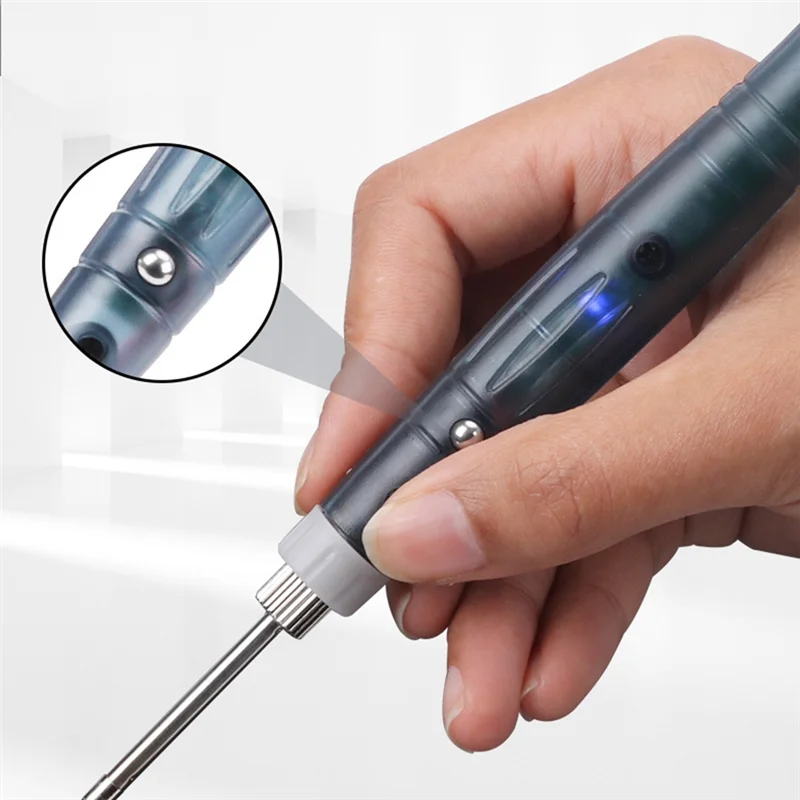 

Portable USB Soldering Iron Professional Electric Heating Tool Rework Indicator Light Handle Welding Outdoor Repair Tool