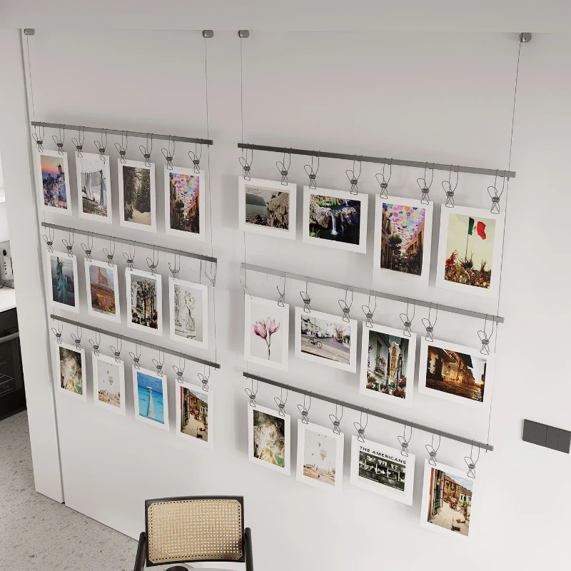 

Three-dimensional photo wall Art clip Stainless steel installation Sales office Decoration gallery