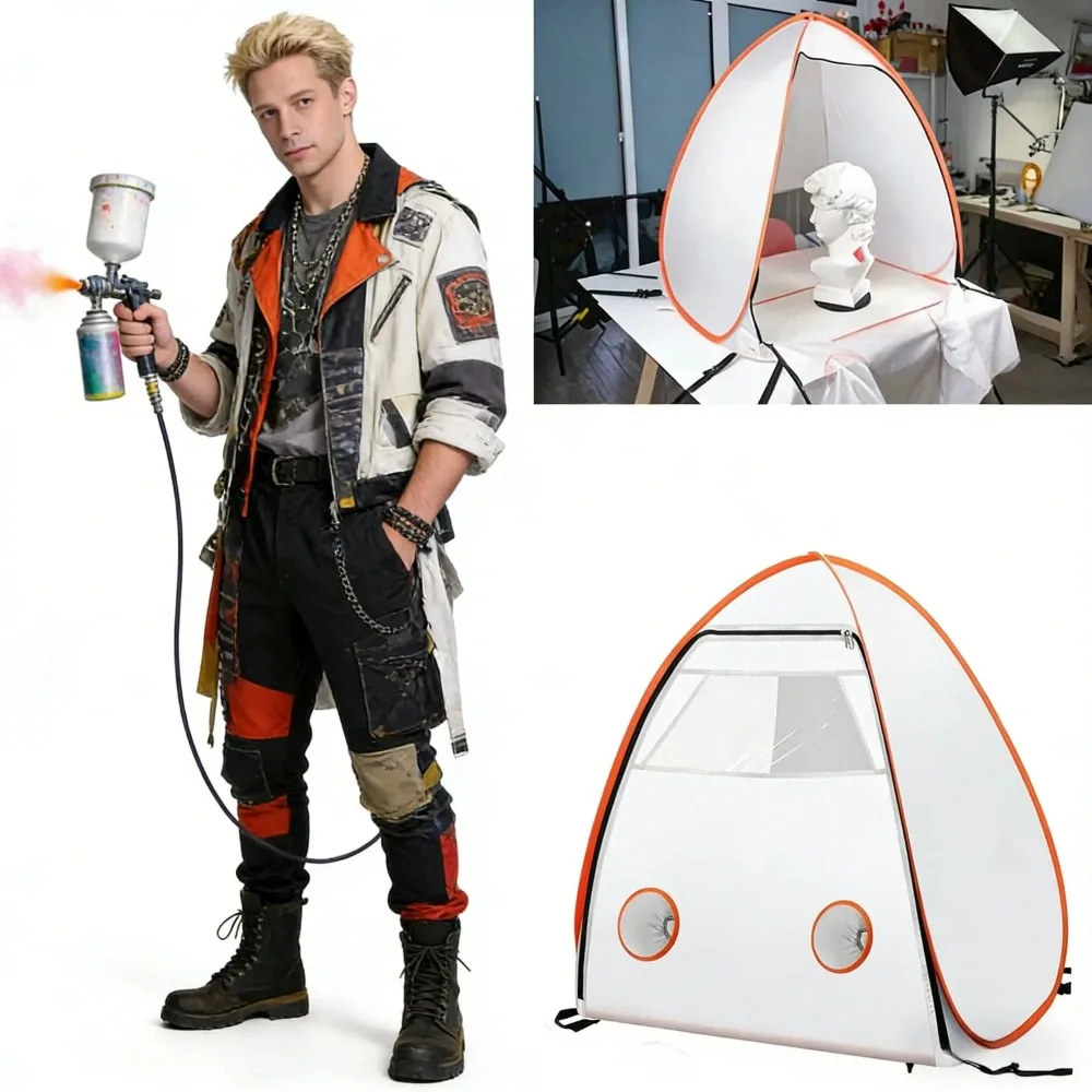 Spray Paint Tent for Spray Painting, Portable Paint Booth Small Spray Shelter Spray Paint Tent Pop-up for Small DIY Projects Fur