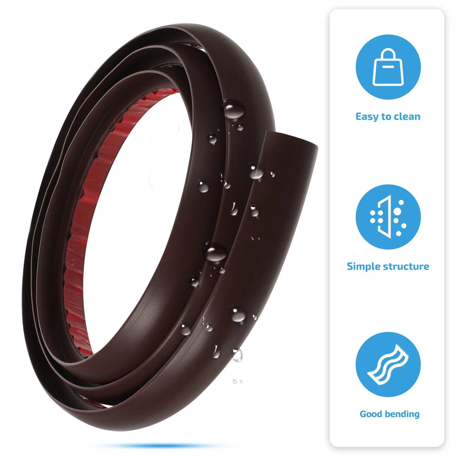 شريط انتقال الأرضية PVC المرن المقاوم للتآكل، شريط تغطية زخرفي ذاتي اللصق، شرائط غطاء الأرضيات للمداخل #4