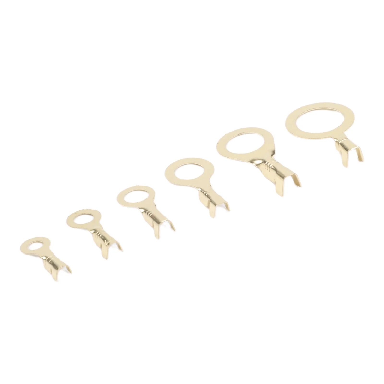 150PCS Brass Ring Cable Lug Set with M10 Sizes and Transparent Storage Box for Electrical Wire and Cable Terminating
