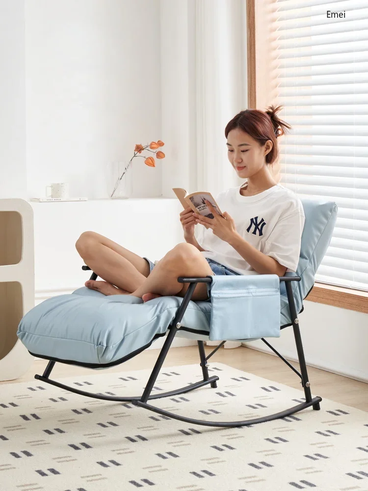

Internet Celebrity Light Luxury Design Rocking Chair Recliner Balcony Home Leisure Sleeping Rest Single-Seat Sofa Chair